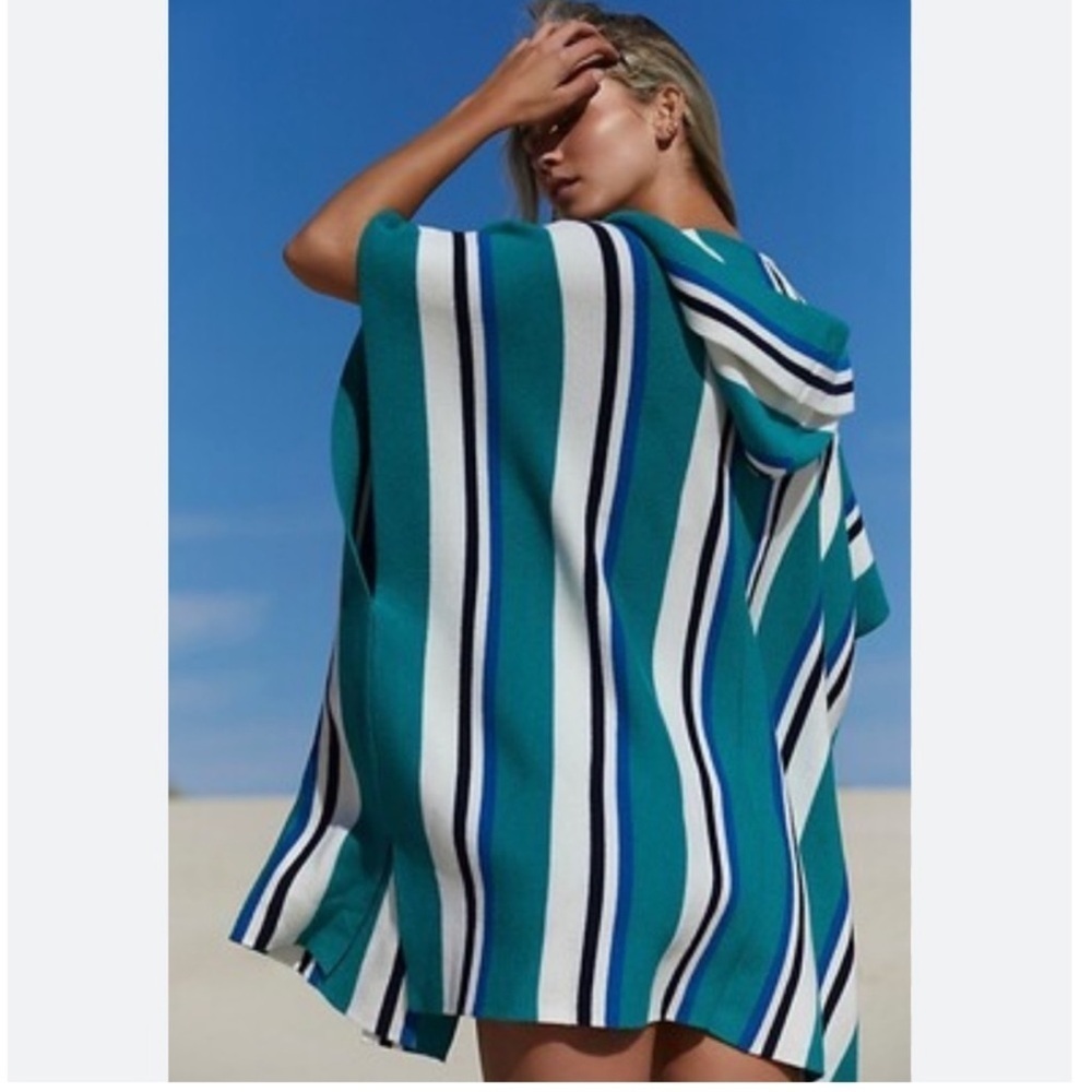 Free People All I Need Striped Hooded Poncho | One Size